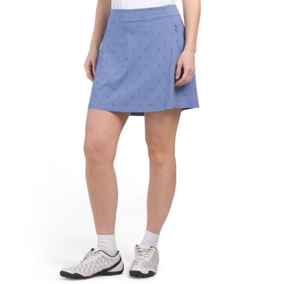 G/FORE Colony Blue Printed Logo A-line Skort